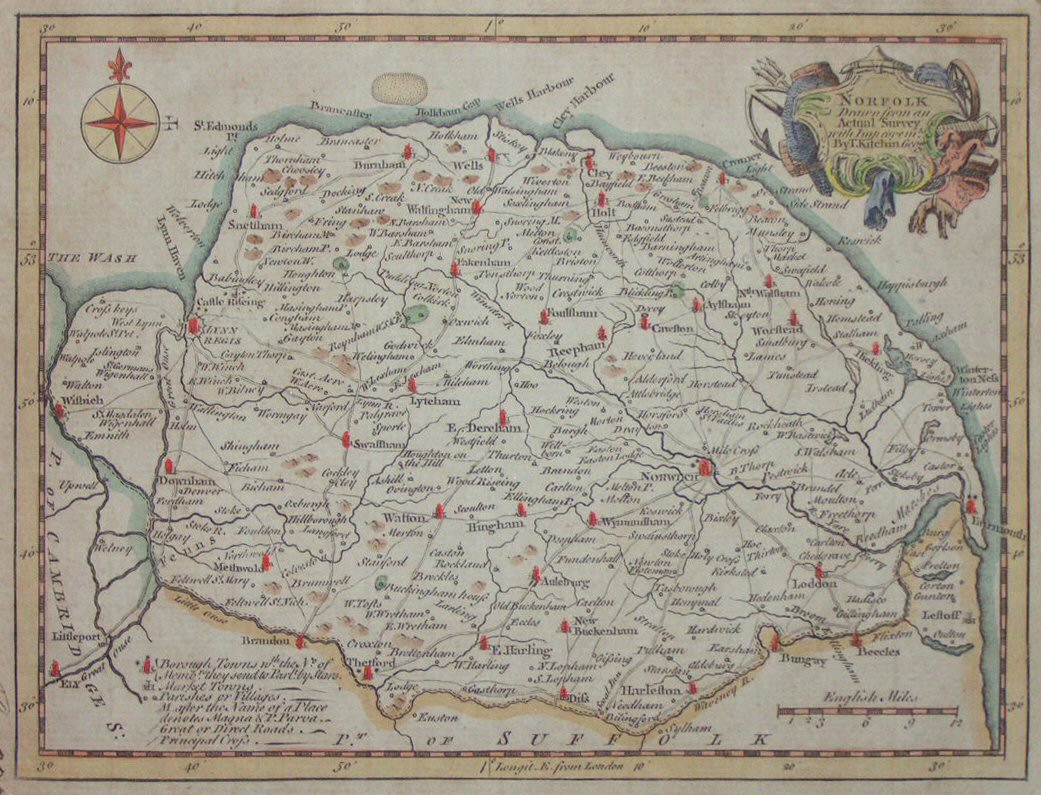 Map of Norfolk - Kitchin